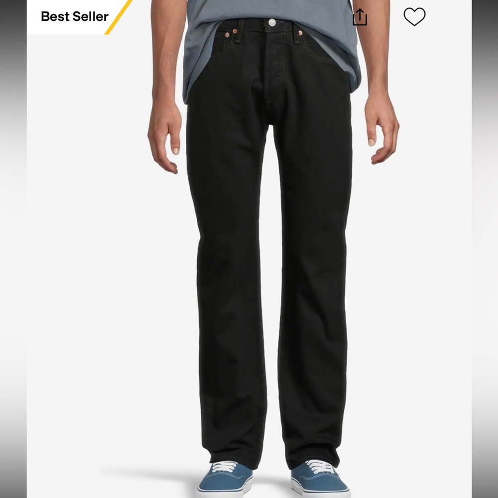 Levi's Men's Straight Black Denim Jeans